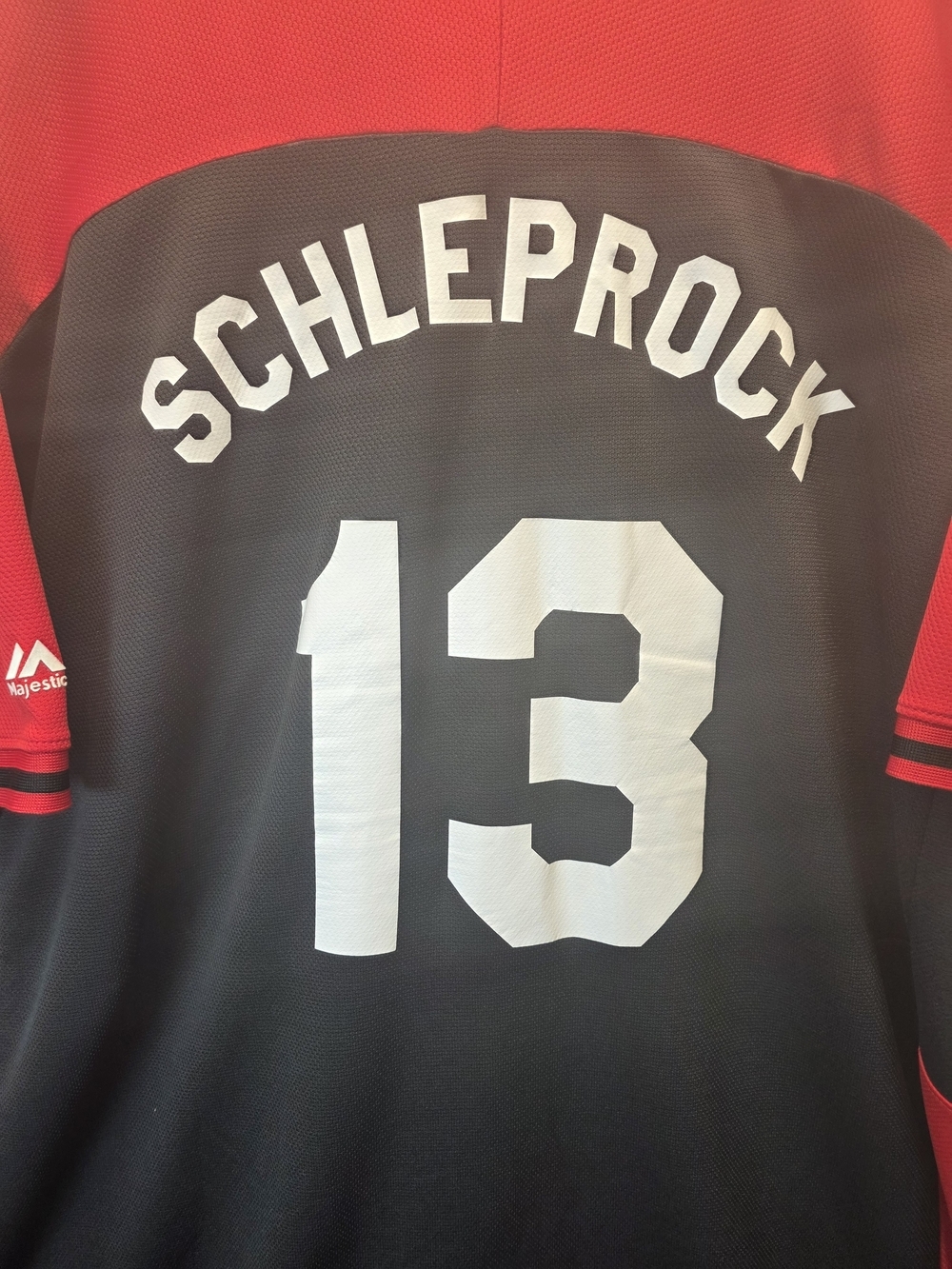 Majestic Red Cincinnati Baseball Jersey - Men's Button-Up Shirt Schleprock # 13 - Picture 7 of 10